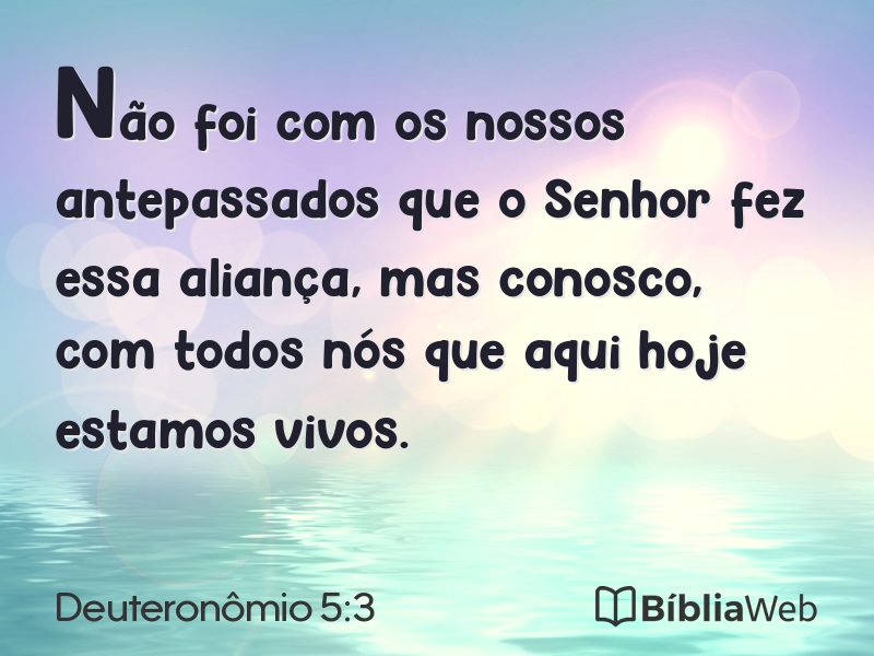 Deuteronômio 5:3 em imagem para compartilhar