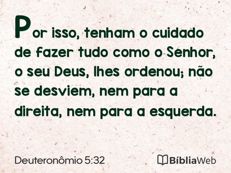 Deuteronômio 5:32 em imagem para compartilhar