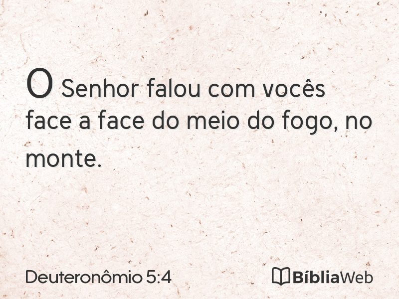 Deuteronômio 5:4 em imagem para compartilhar