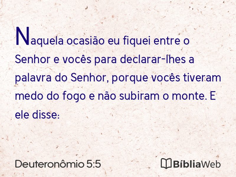 Deuteronômio 5:5 em imagem para compartilhar