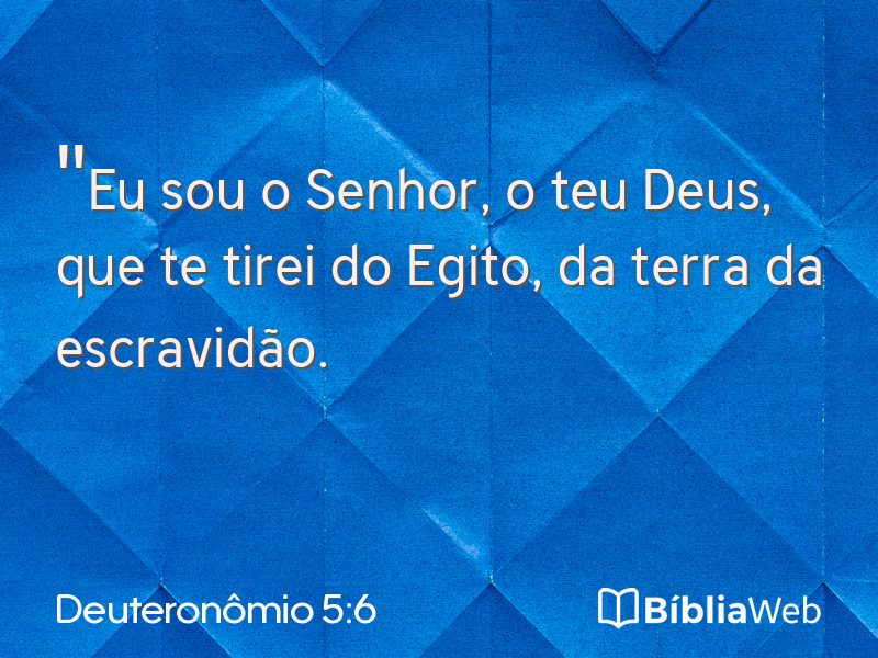 Deuteronômio 5:6 em imagem para compartilhar