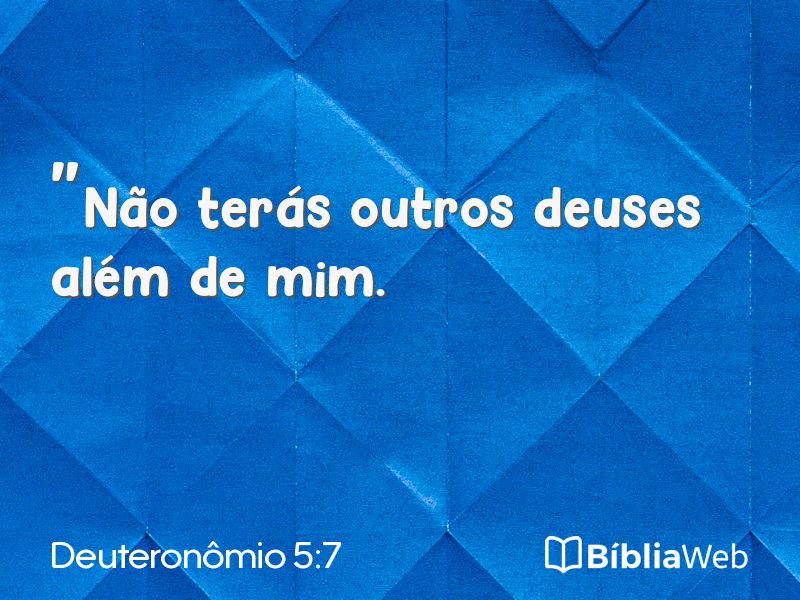 Deuteronômio 5:7 em imagem para compartilhar