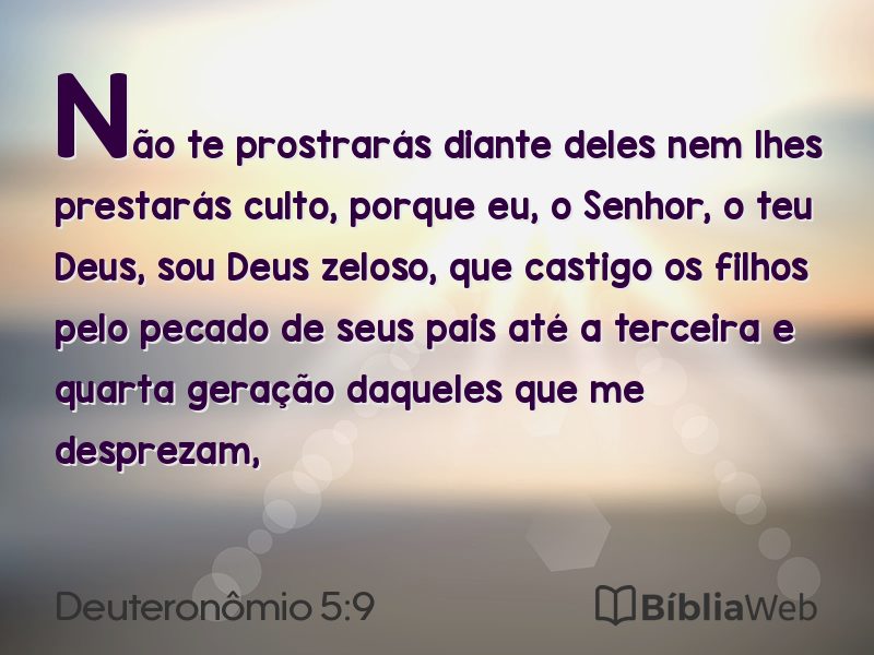 Deuteronômio 5:9 em imagem para compartilhar