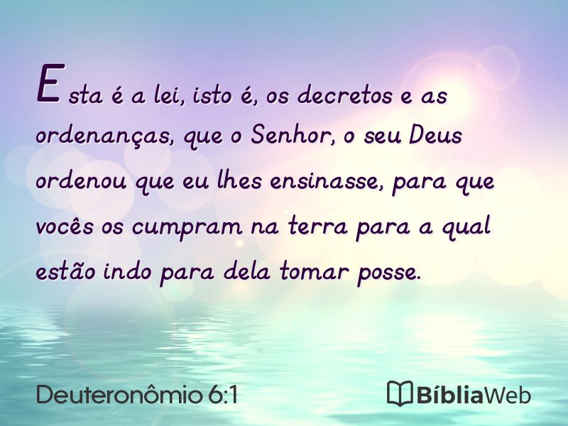 Deuteronômio 6:1 em imagem para compartilhar