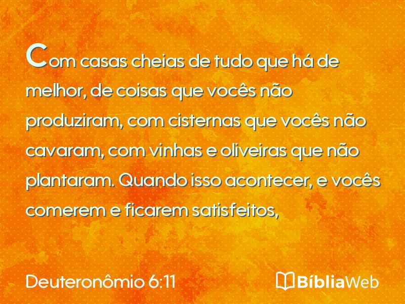 Deuteronômio 6:11 em imagem para compartilhar