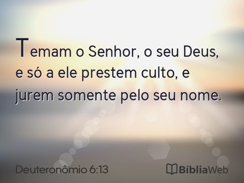 Deuteronômio 6:13 em imagem para compartilhar