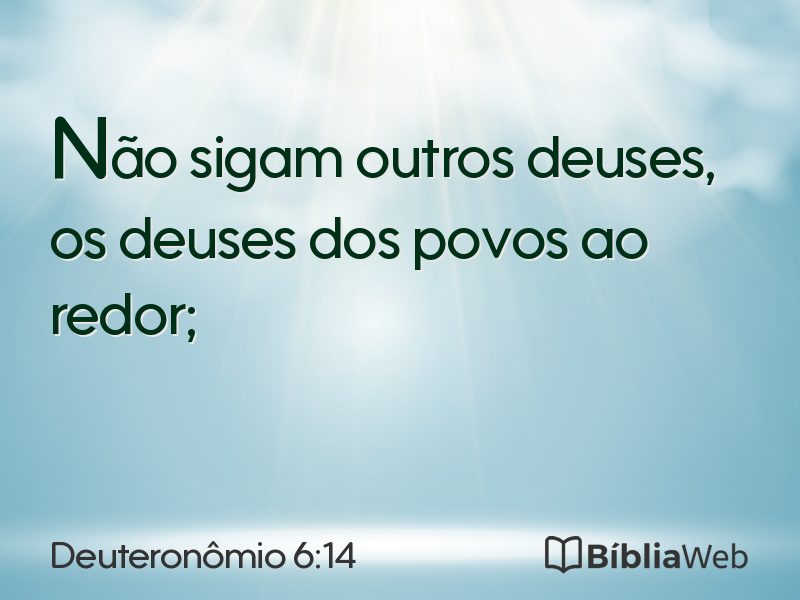 Deuteronômio 6:14 em imagem para compartilhar