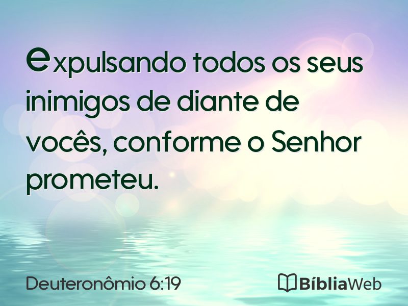 Deuteronômio 6:19 em imagem para compartilhar