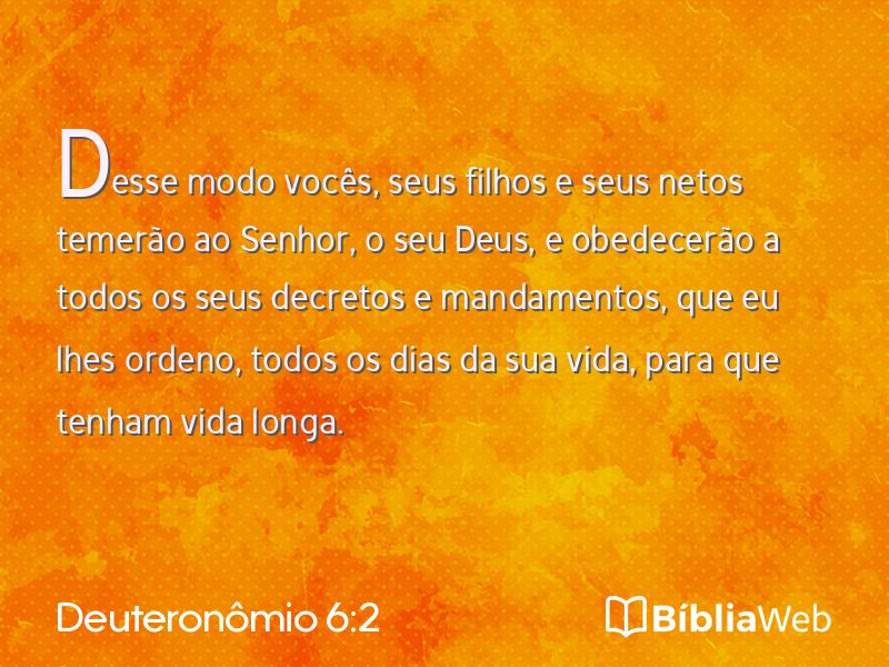Deuteronômio 6:2 em imagem para compartilhar