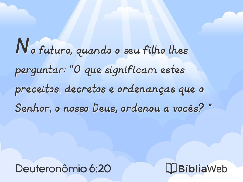 Deuteronômio 6:20 em imagem para compartilhar