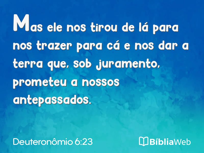 Deuteronômio 6:23 em imagem para compartilhar