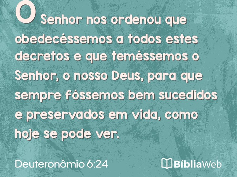 Deuteronômio 6:24 em imagem para compartilhar