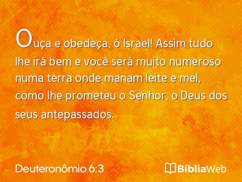Deuteronômio 6:3 em imagem para compartilhar