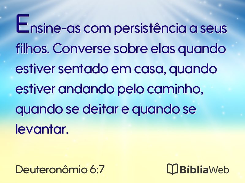 Deuteronômio 6:7 em imagem para compartilhar
