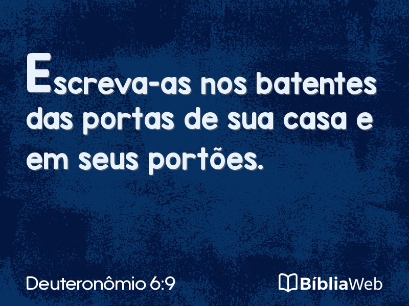 Deuteronômio 6:9 em imagem para compartilhar