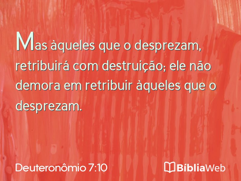 Deuteronômio 7:10 em imagem para compartilhar