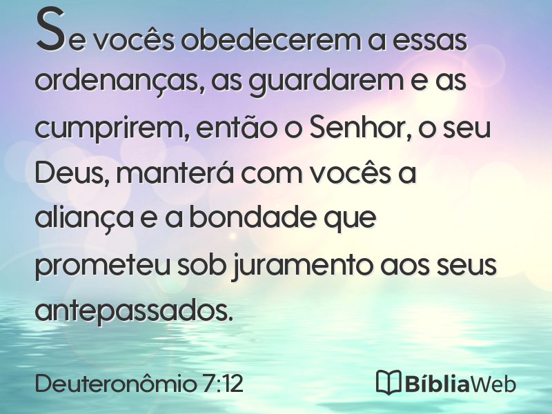 Deuteronômio 7:12 em imagem para compartilhar