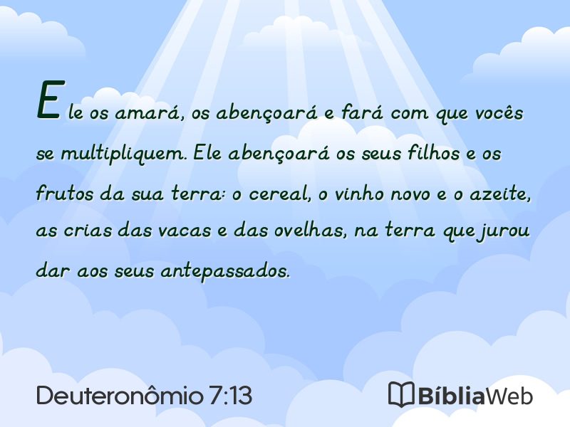 Deuteronômio 7:13 em imagem para compartilhar