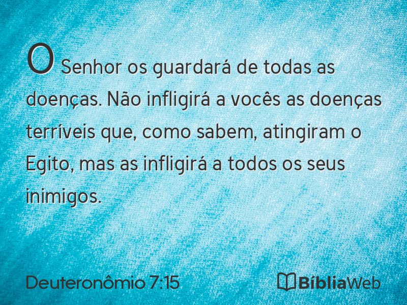 Deuteronômio 7:15 em imagem para compartilhar