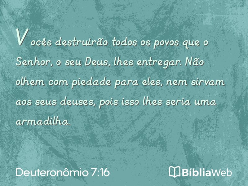 Deuteronômio 7:16 em imagem para compartilhar