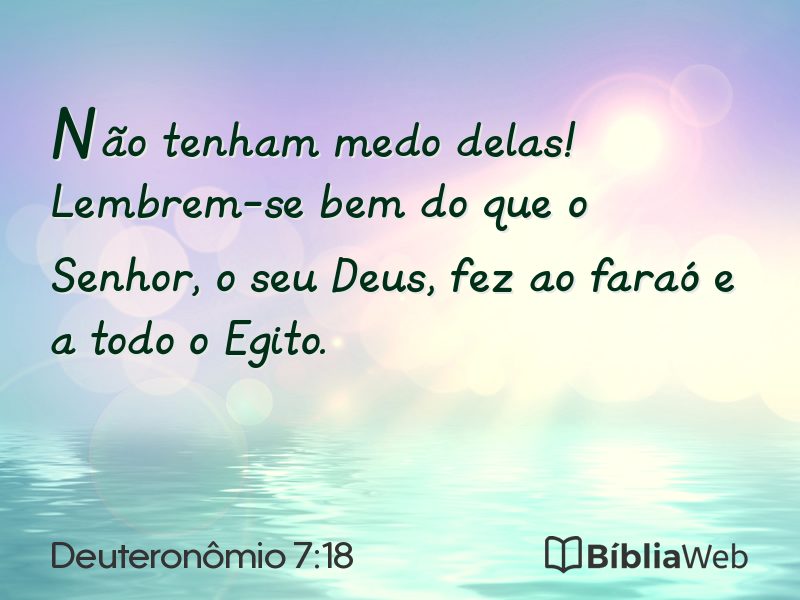 Deuteronômio 7:18 em imagem para compartilhar