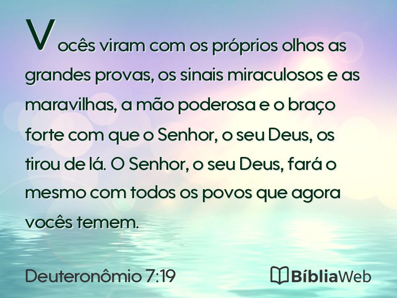 Deuteronômio 7:19 em imagem para compartilhar