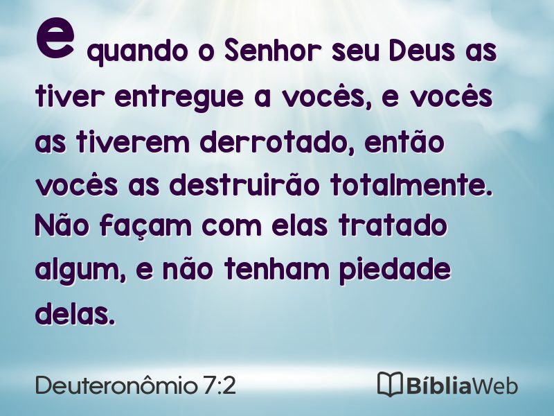 Deuteronômio 7:2 em imagem para compartilhar