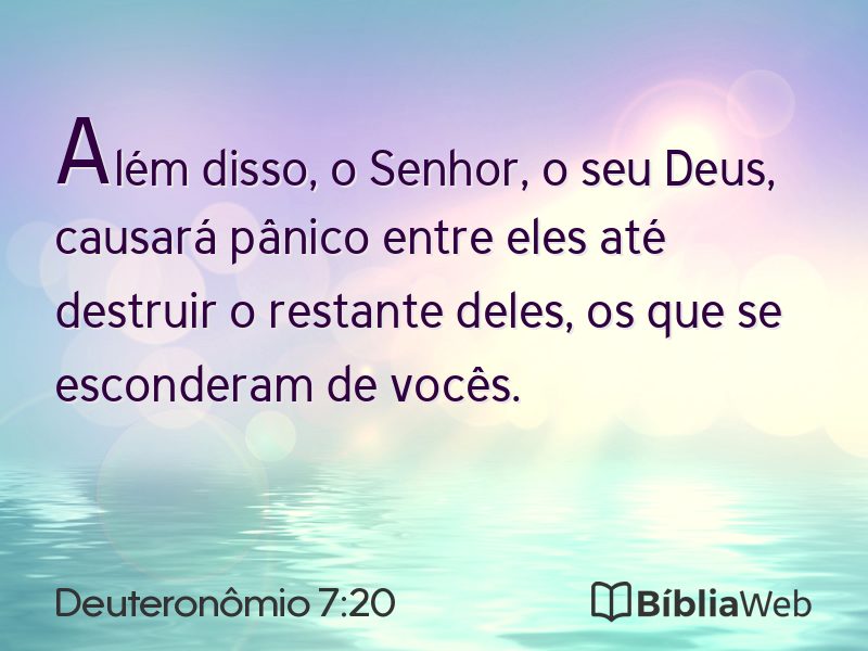 Deuteronômio 7:20 em imagem para compartilhar