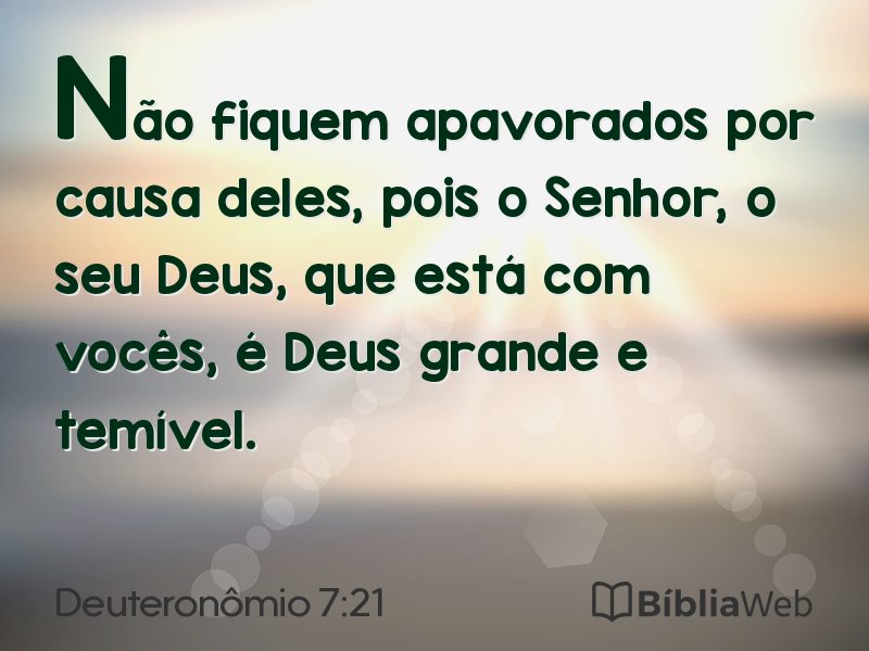 Deuteronômio 7:21 em imagem para compartilhar