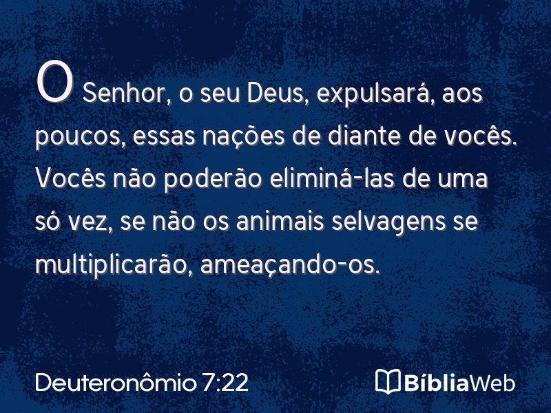 Deuteronômio 7:22 em imagem para compartilhar