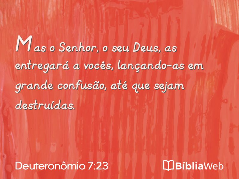 Deuteronômio 7:23 em imagem para compartilhar