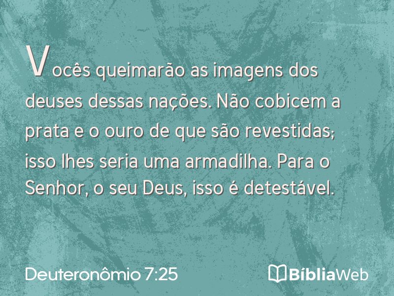 Deuteronômio 7:25 em imagem para compartilhar