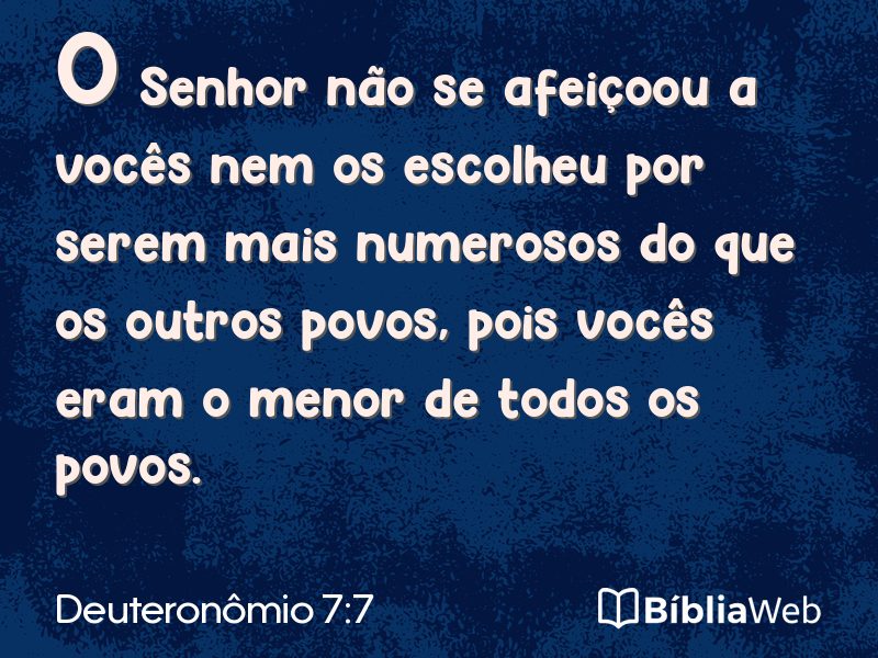 Deuteronômio 7:7 em imagem para compartilhar