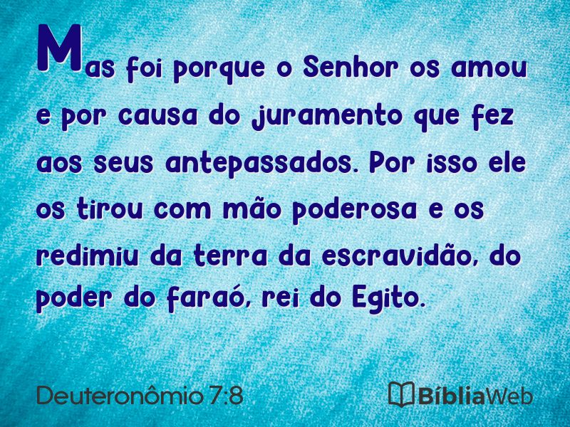 Deuteronômio 7:8 em imagem para compartilhar