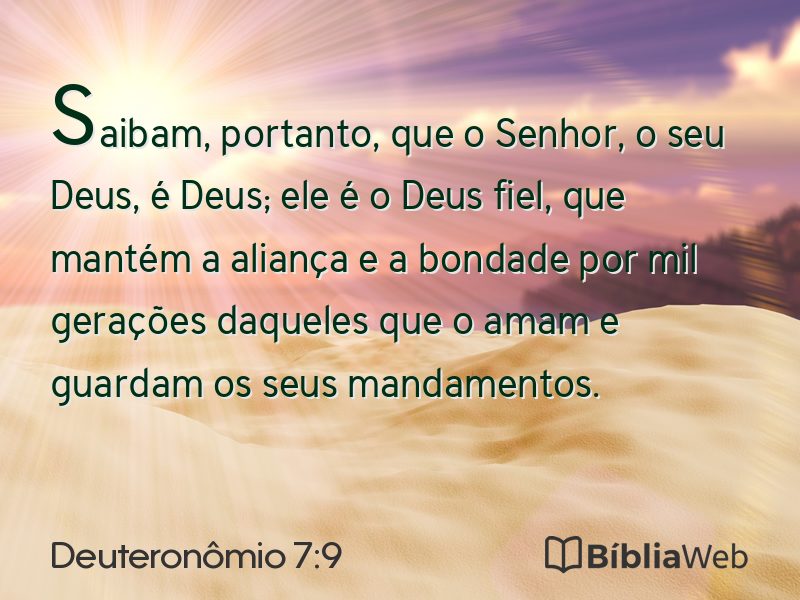 Deuteronômio 7:9 em imagem para compartilhar