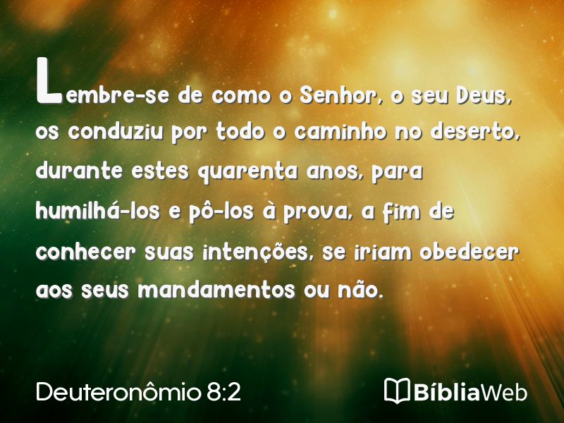Deuteronômio 8:2 em imagem para compartilhar