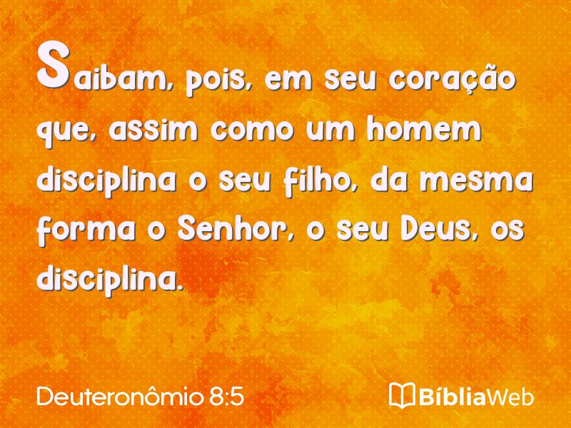 Deuteronômio 8:5 em imagem para compartilhar