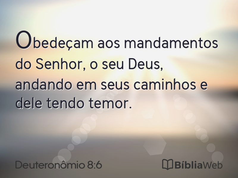 Deuteronômio 8:6 em imagem para compartilhar