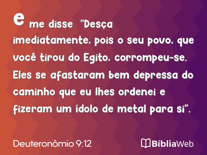 Deuteronômio 9:12 em imagem para compartilhar
