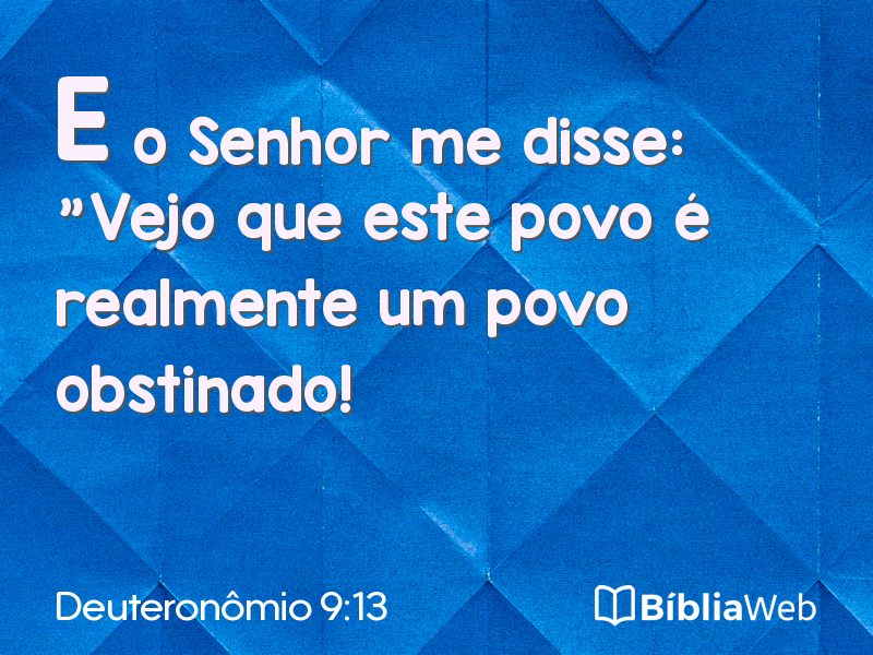 Deuteronômio 9:13 em imagem para compartilhar