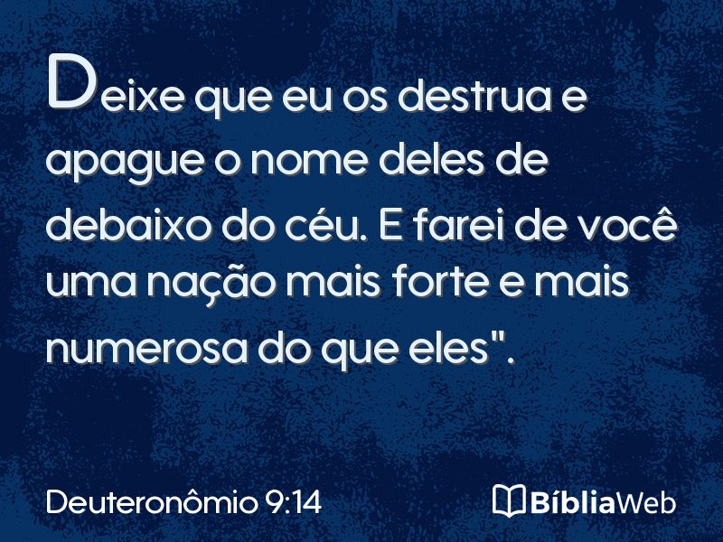 Deuteronômio 9:14 em imagem para compartilhar