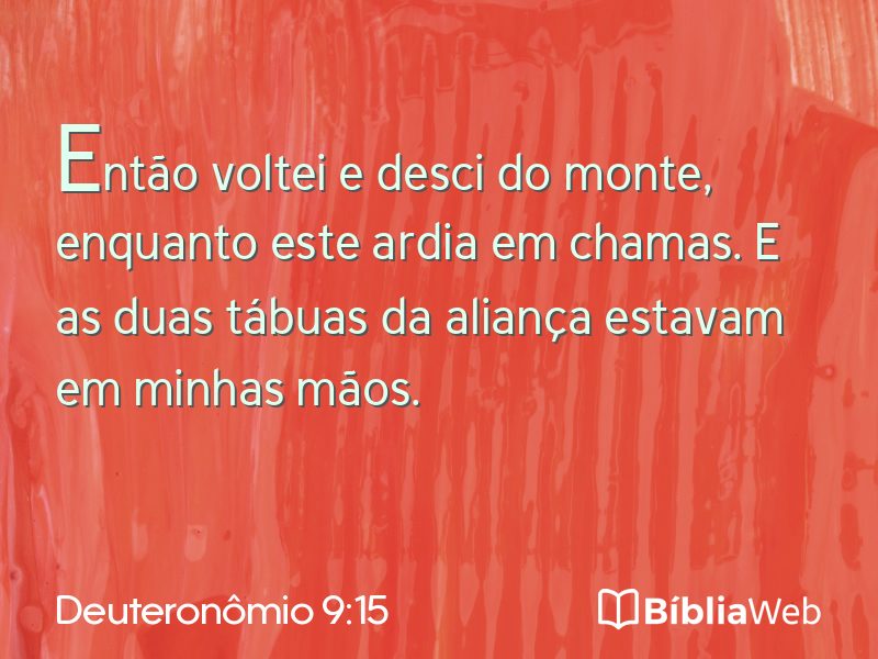 Deuteronômio 9:15 em imagem para compartilhar