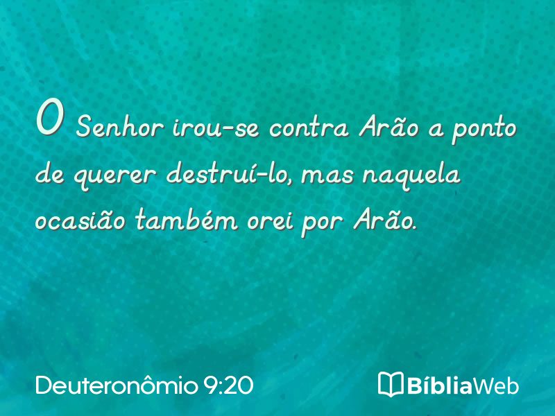 Deuteronômio 9:20 em imagem para compartilhar