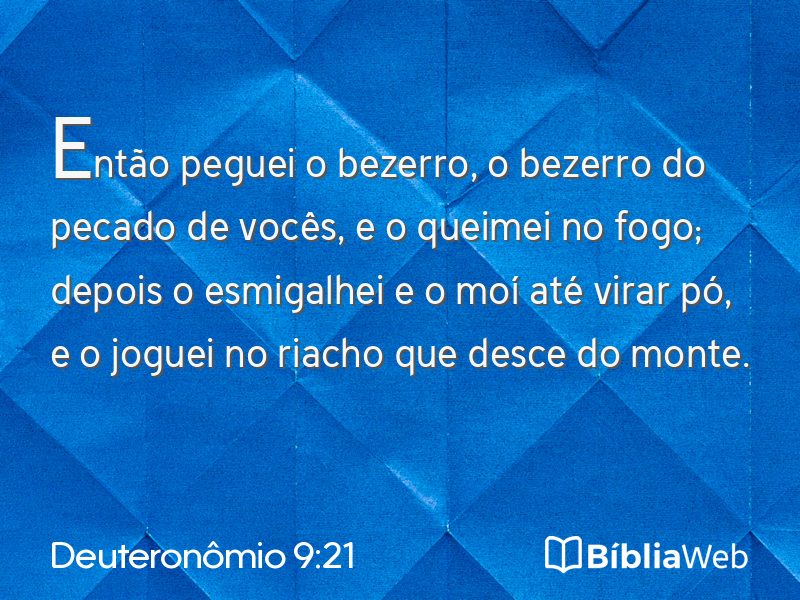 Deuteronômio 9:21 em imagem para compartilhar