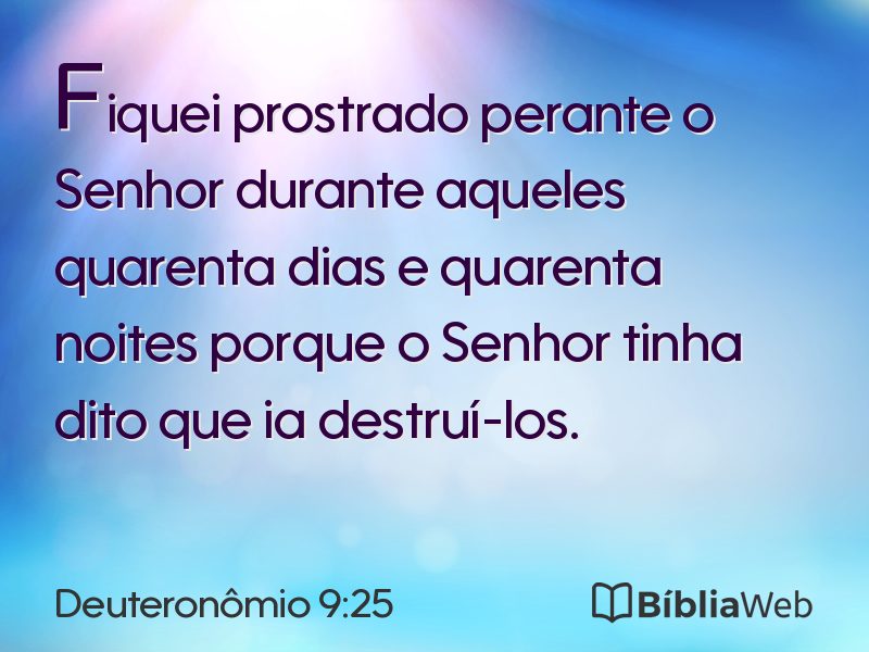 Deuteronômio 9:25 em imagem para compartilhar