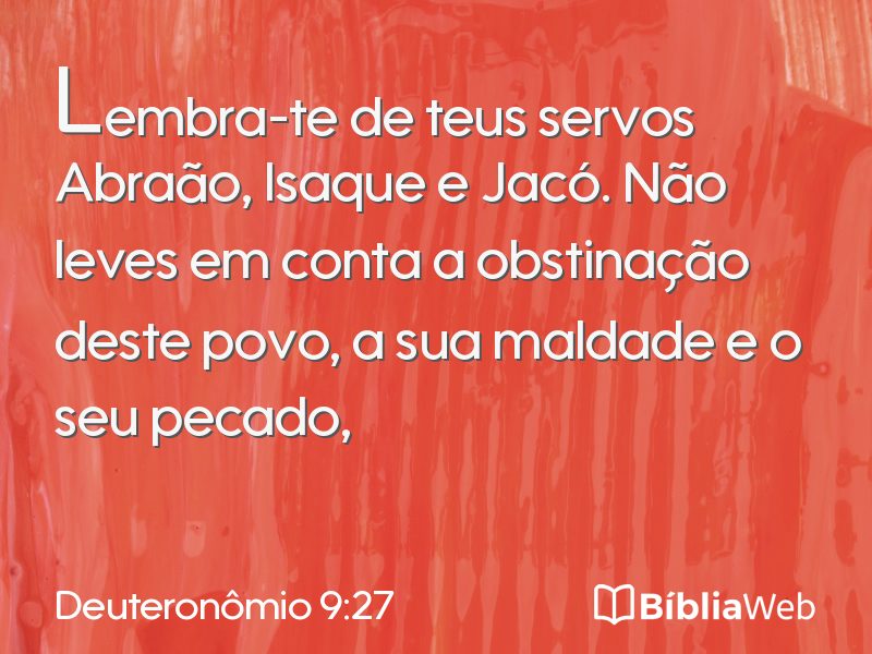 Deuteronômio 9:27 em imagem para compartilhar