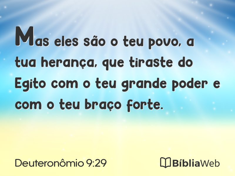 Deuteronômio 9:29 em imagem para compartilhar