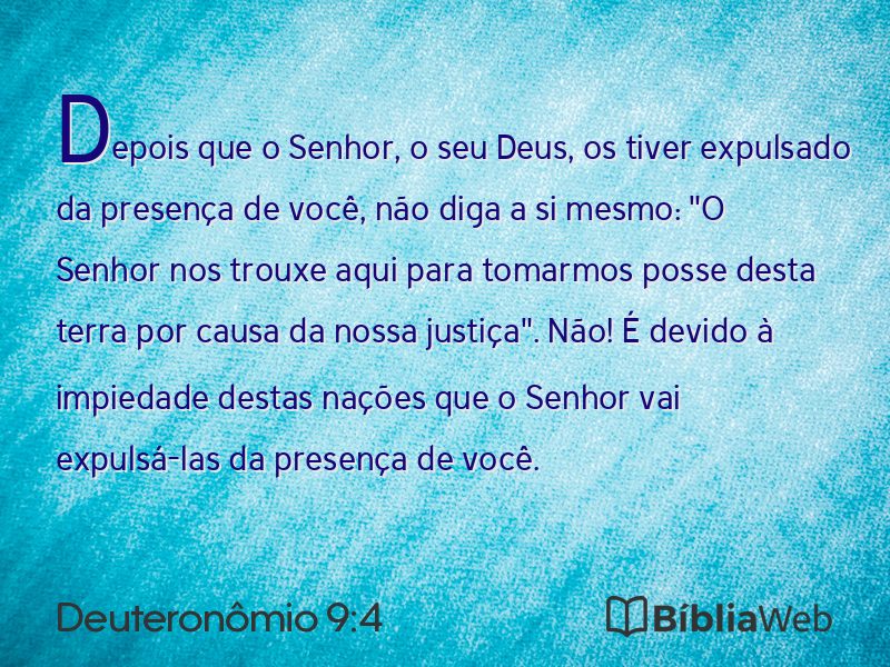 Deuteronômio 9:4 em imagem para compartilhar