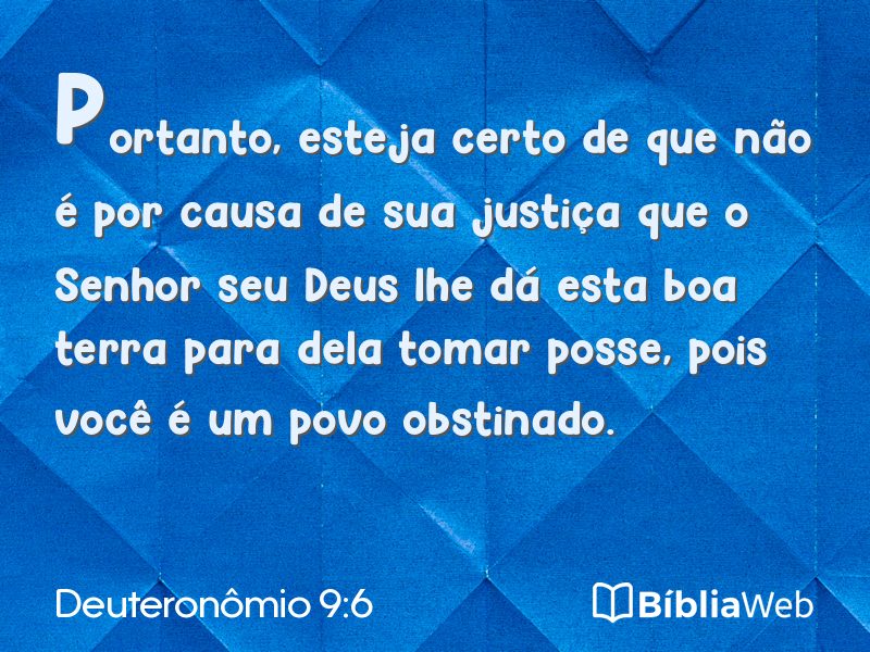 Deuteronômio 9:6 em imagem para compartilhar