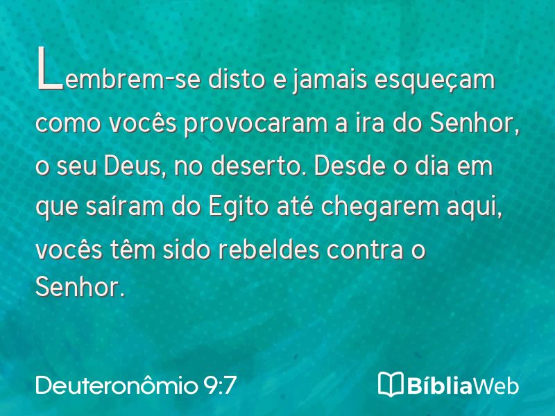 Deuteronômio 9:7 em imagem para compartilhar